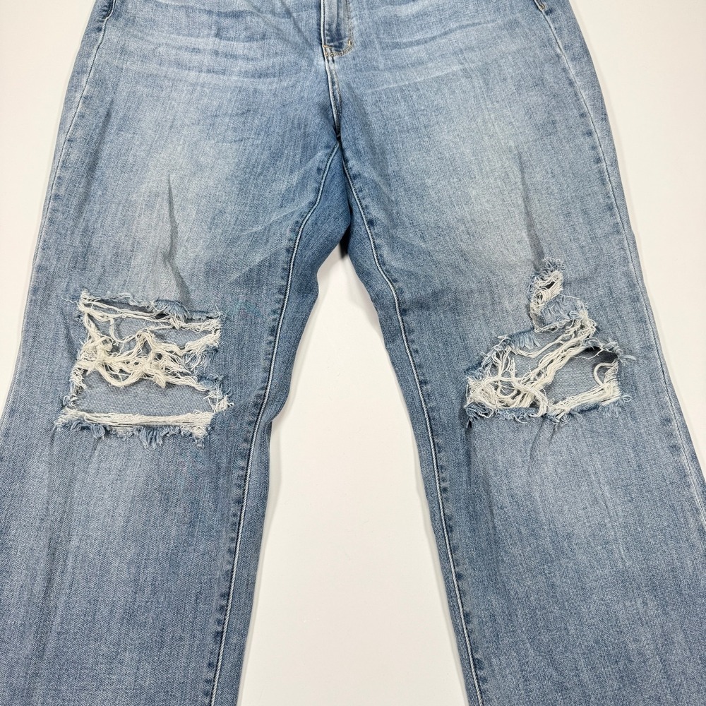 Judy Blue Straight Fit Jeans Womens 16W 36x31 Blue Distressed Ripped Frayed Hem - Picture 11 of 16